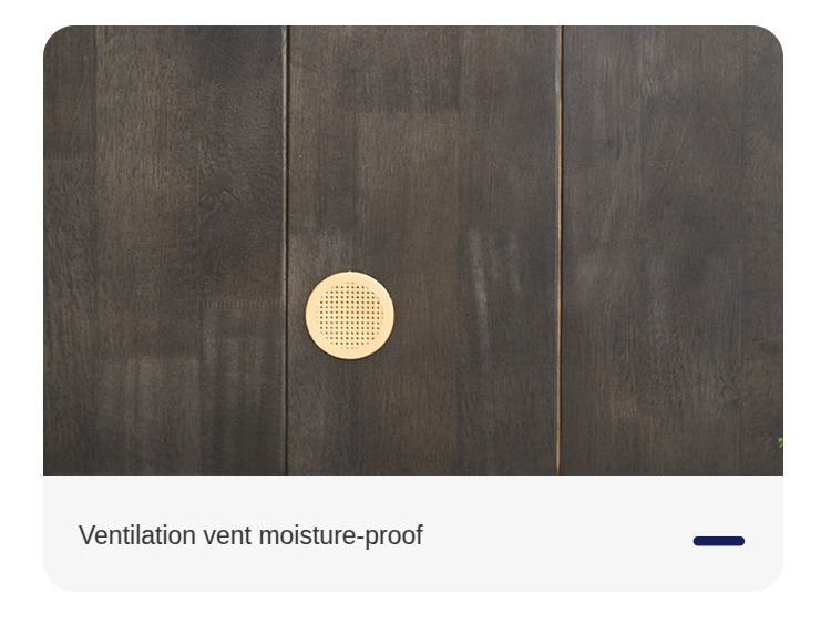 Solid Rubberwood Nordic Black Modern Sideboard