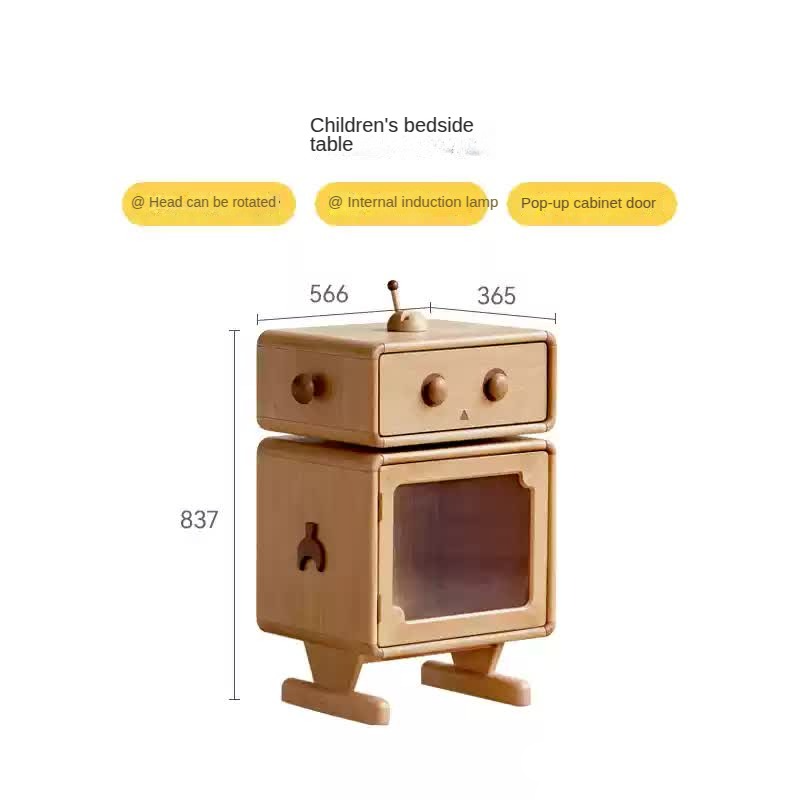 Beech Solid Wood Children's Nightstand