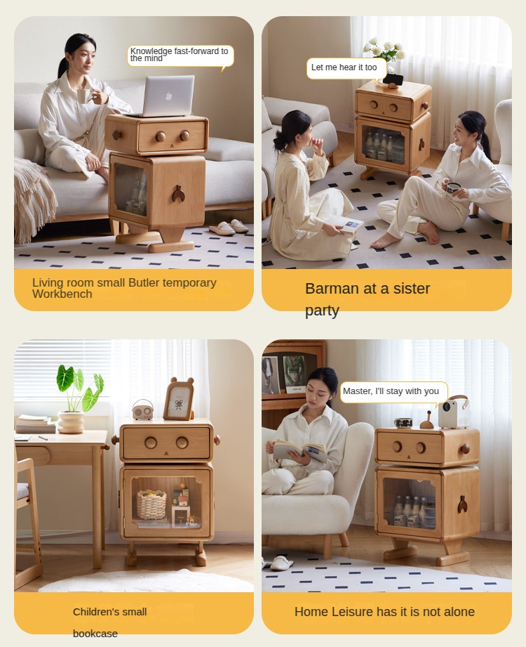 Beech Solid Wood Children's Nightstand