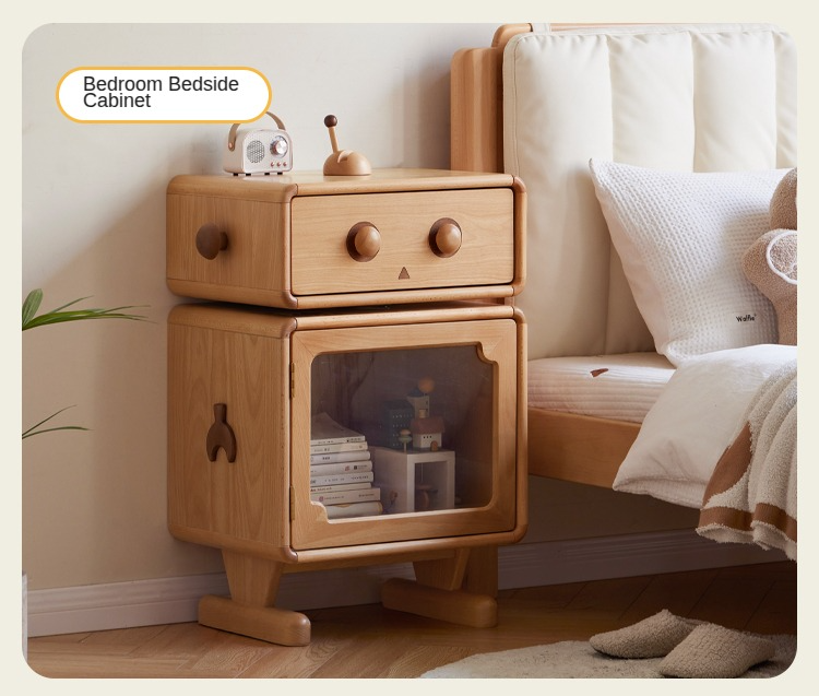 Beech Solid Wood Children's Nightstand