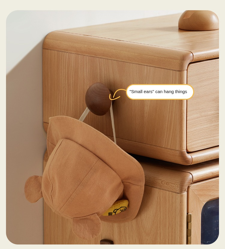 Beech Solid Wood Children's Nightstand