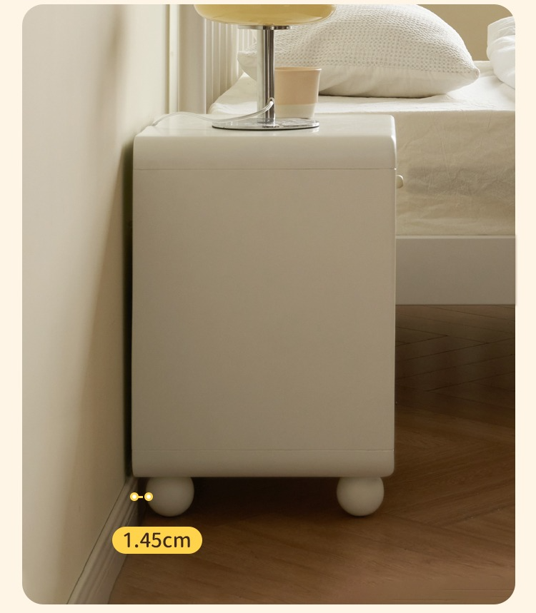 Rubber Solid Wood Light Luxury Nightstand