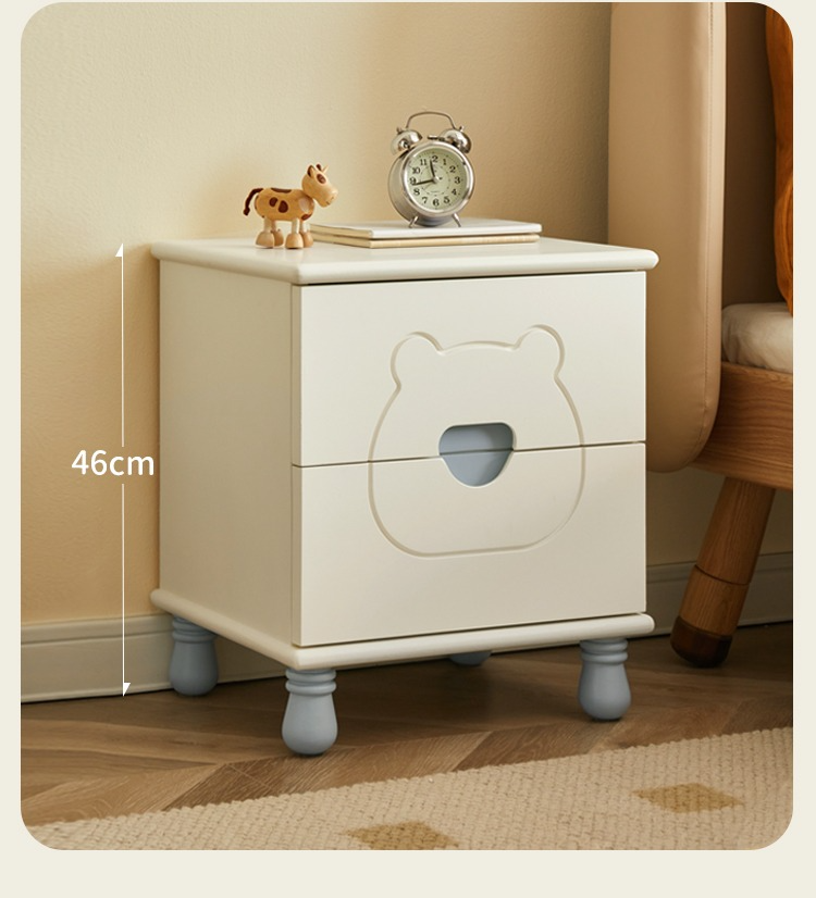 Rubber Solid Wood Children's Nightstand