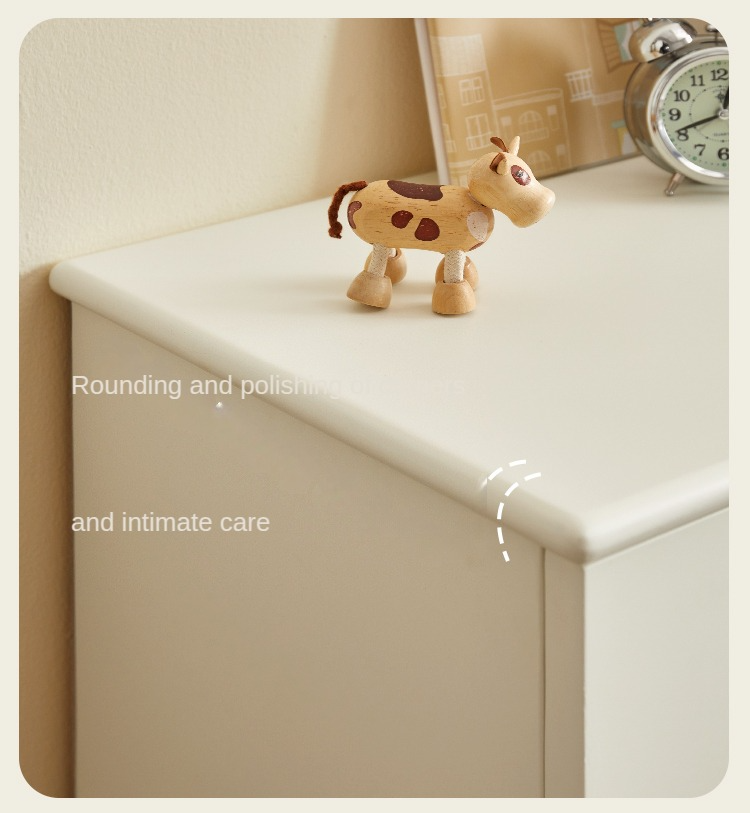 Rubber Solid Wood Children's Nightstand