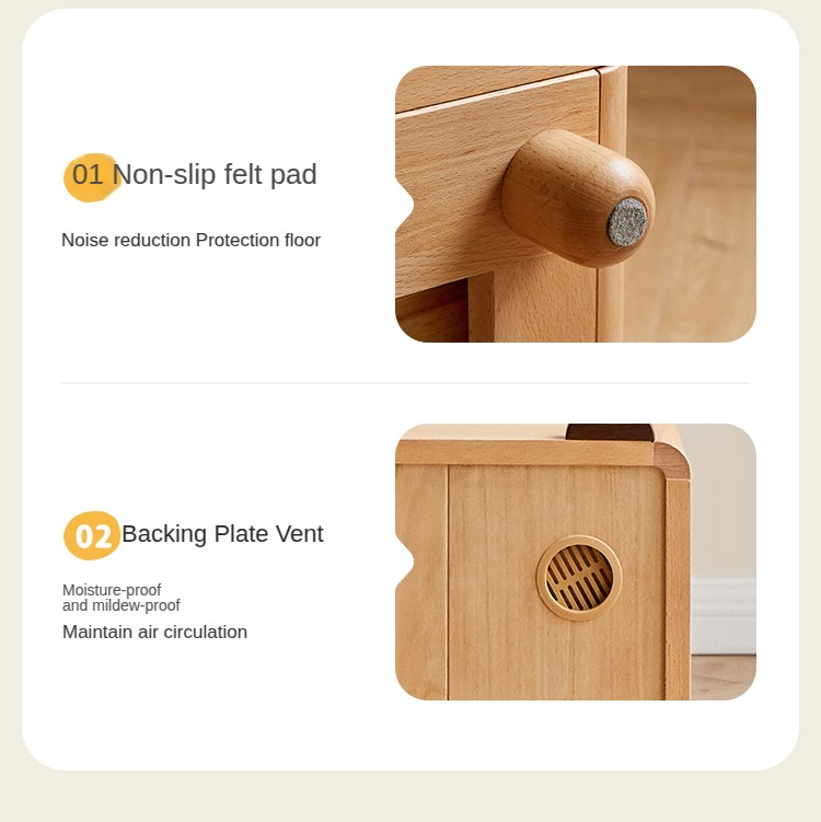 Beech Solid Wood Children's Nightstand