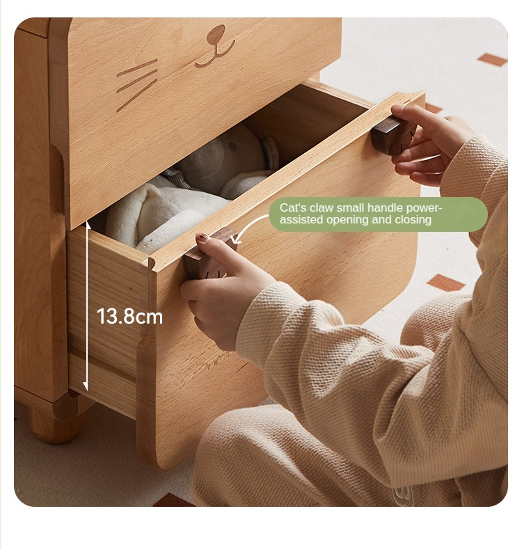 Beech Solid Wood Children's Nightstand