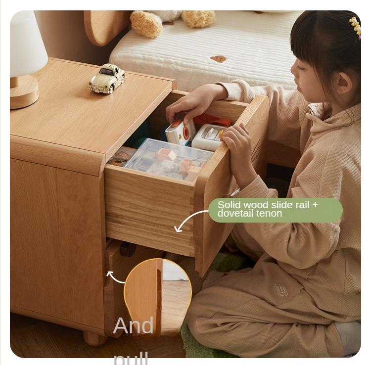 Beech Solid Wood Children's Nightstand