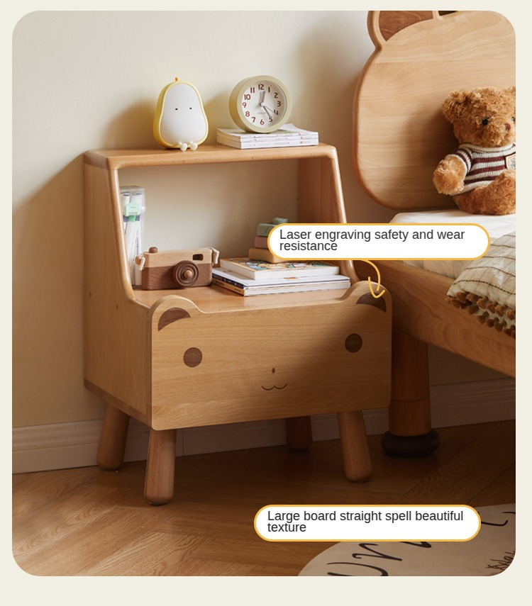 Beech Solid Wood Children's Nightstand