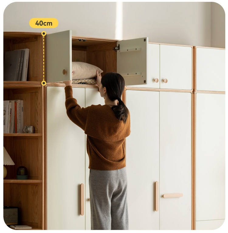 Poplar Solid Wood Modern Nordic Wardrobe
