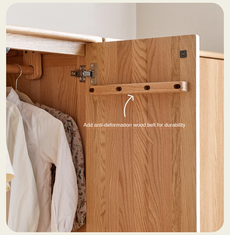 Oak Solid Wood Children's Wardrobe