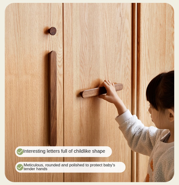 Oak Solid Wood Children's Wardrobe