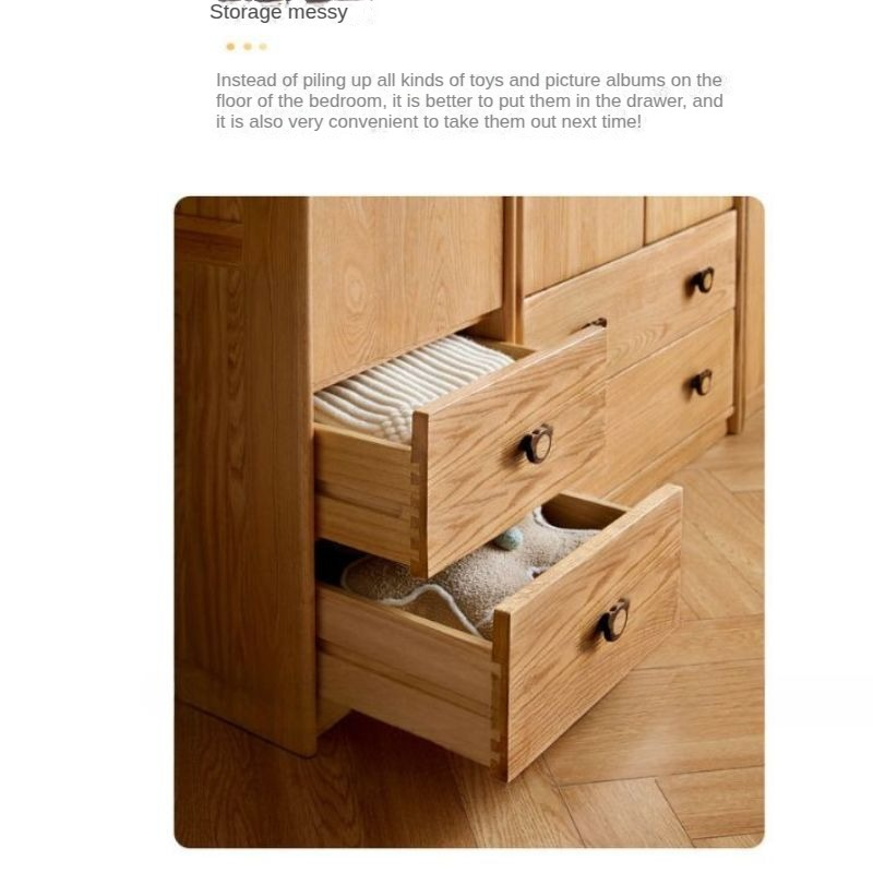 Oak Solid Wood Children's Wardrobe
