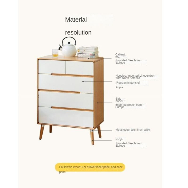 Poplar Solid Wood Chest of Drawers