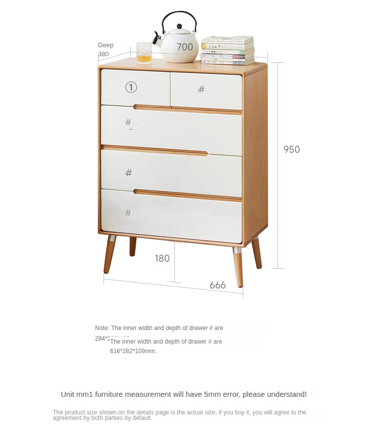 Poplar Solid Wood Chest of Drawers