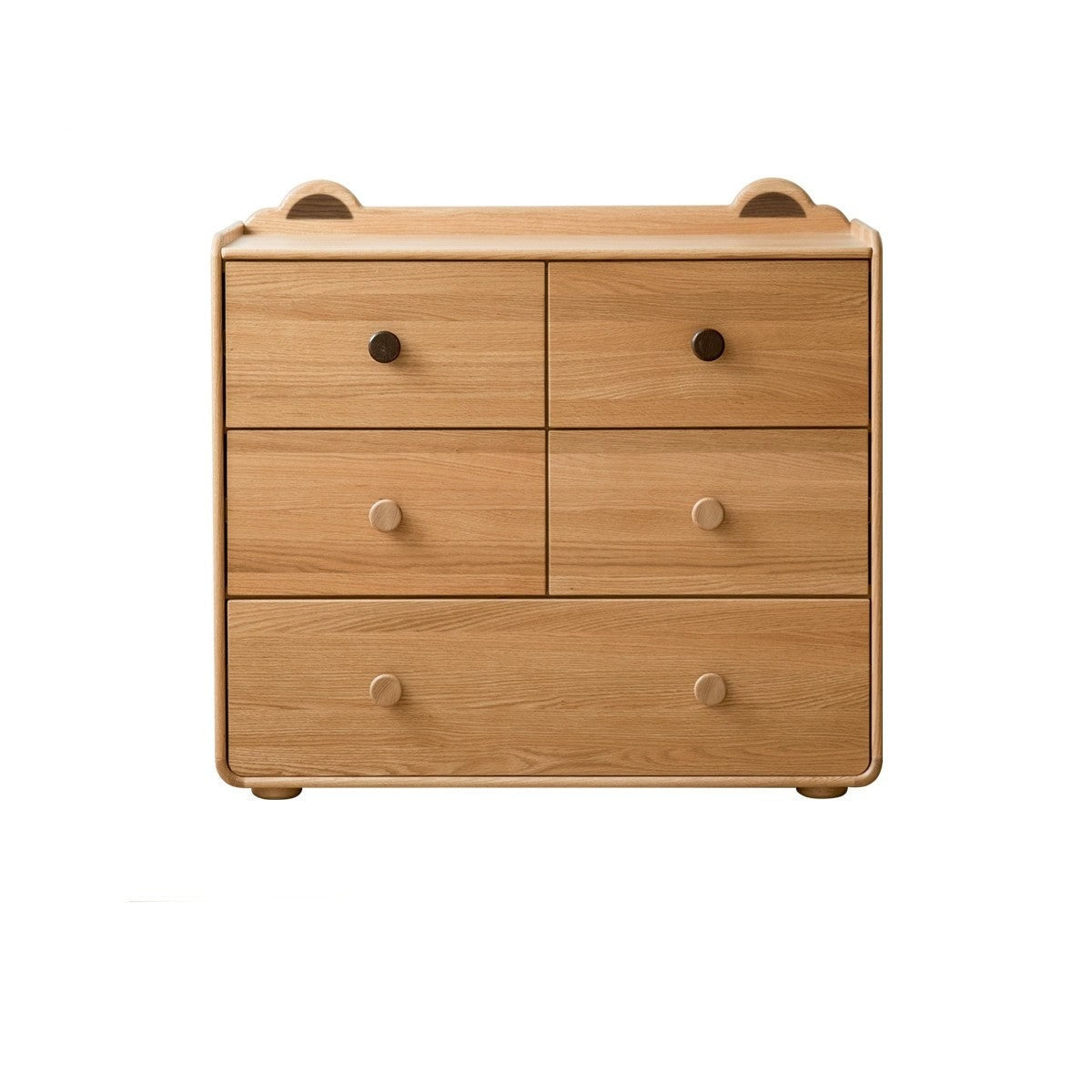 Oak Solid Wood Children's Drawer Cabinet
