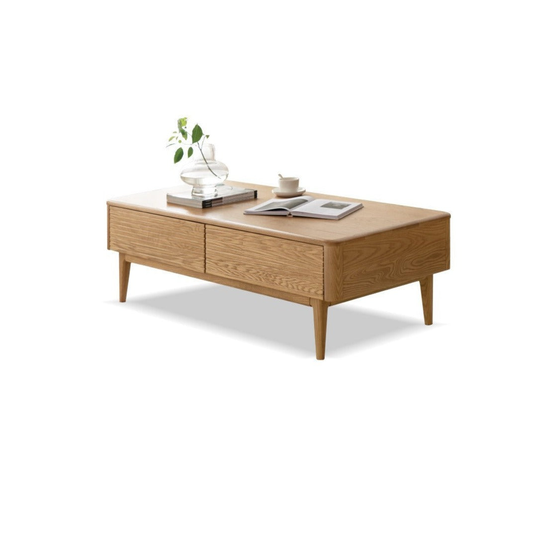 Ash solid wood slate coffee table "