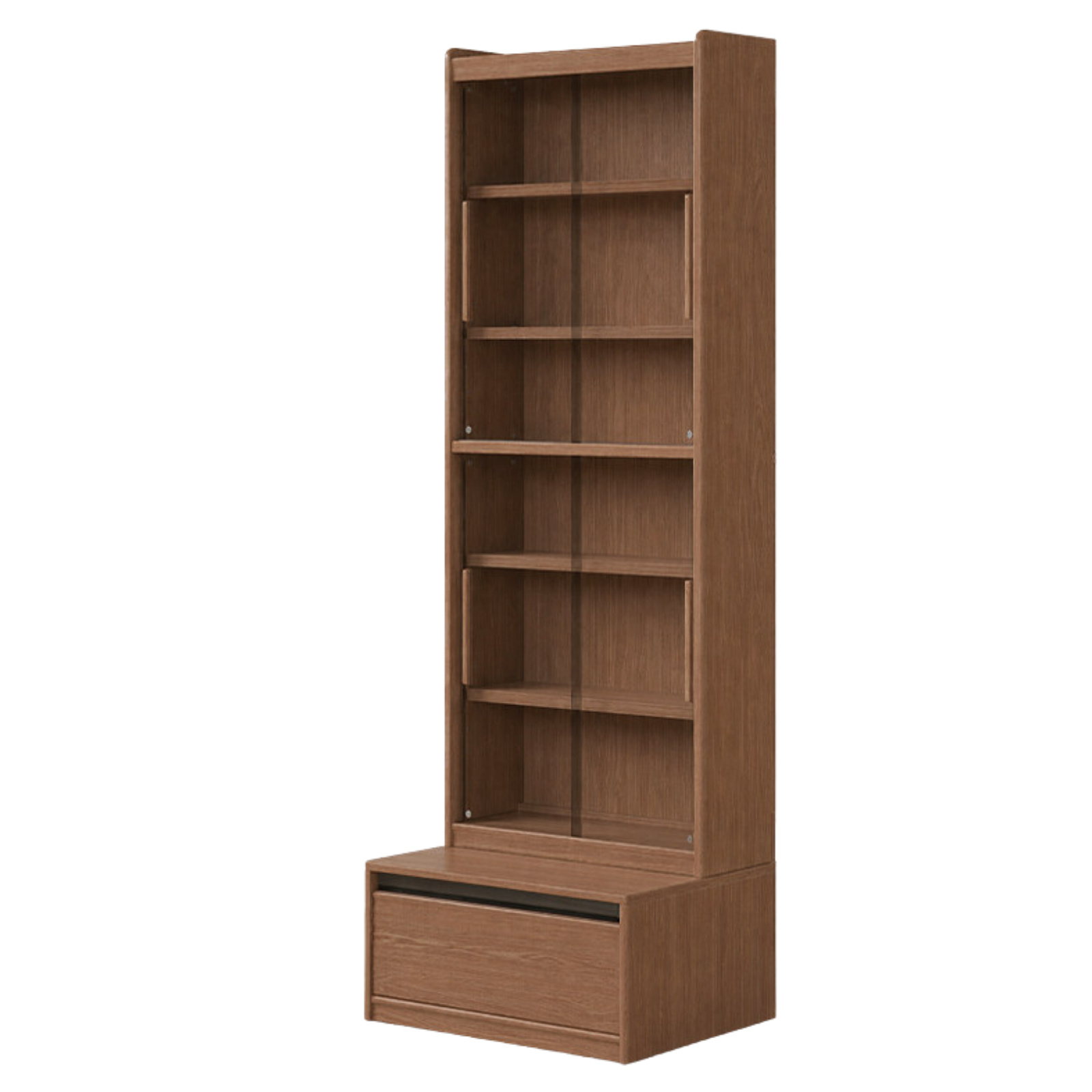 Black Walnut, Sandalwood, Oak, Ash Solid Wood Combination Bookcase with Floor Display and Luxury Storage