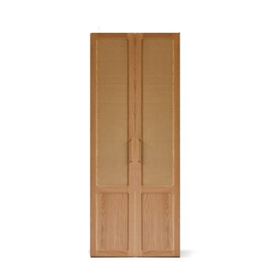 Oak Solid Wood Free Combination Wardrobe Rattan Door.