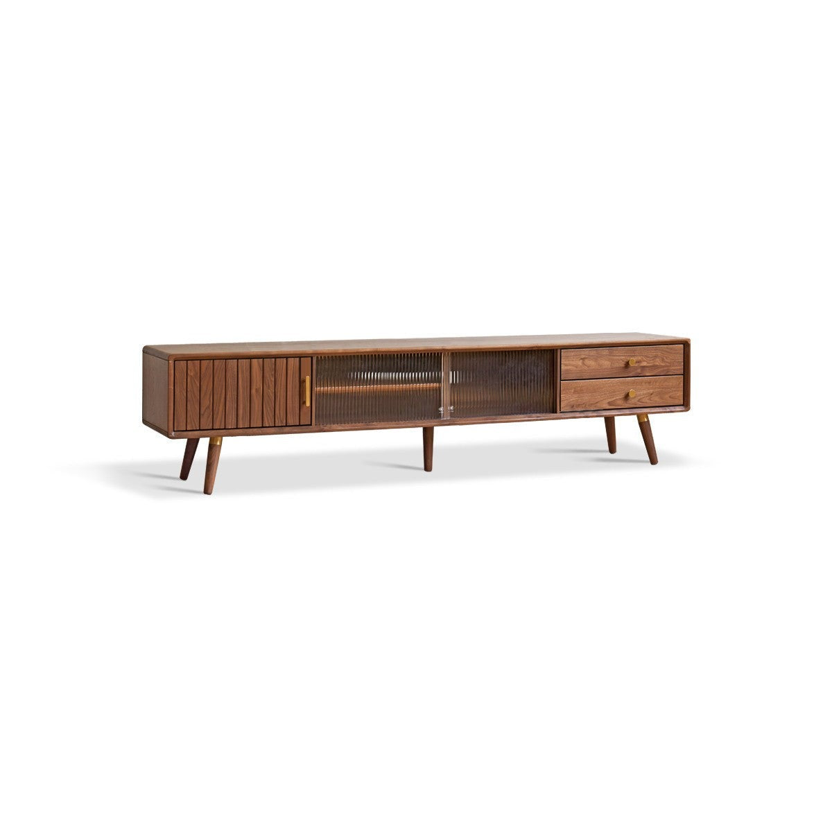 Black Walnut Solid Wood light luxury TV Cabinet"+