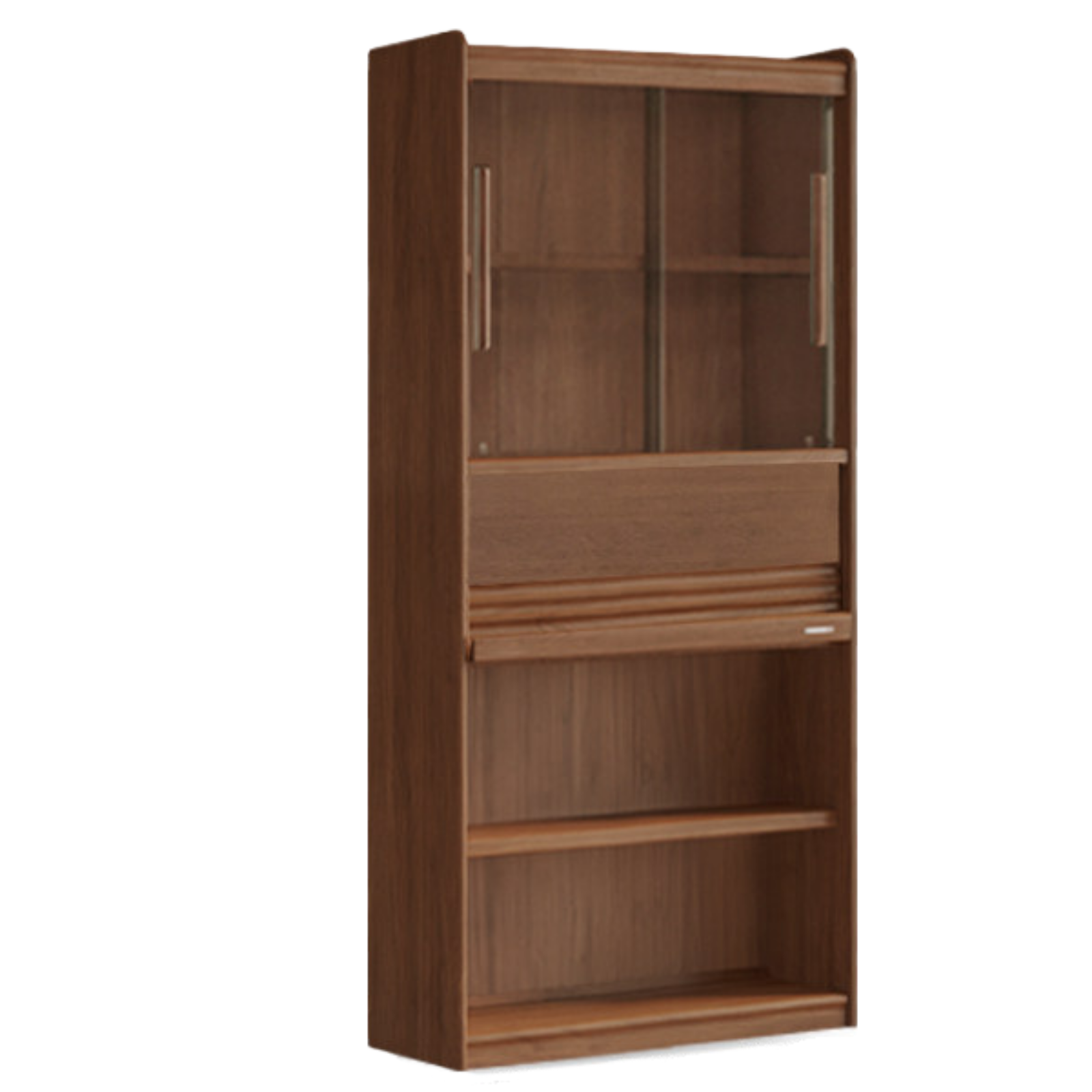 Black Walnut, Sandalwood, Oak, Ash Solid Wood Combination Bookcase with Floor Display and Luxury Storage