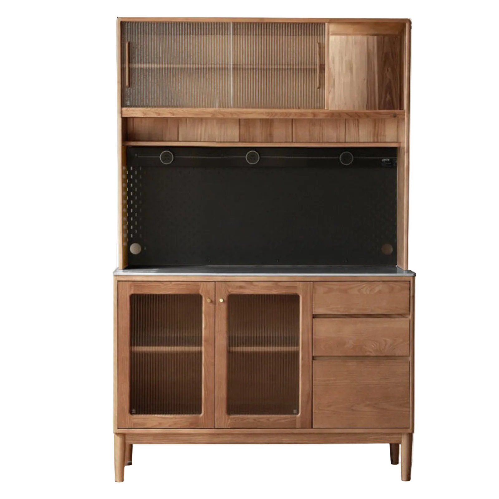 Ash Solid Wood Rock Board Dining Sideboard