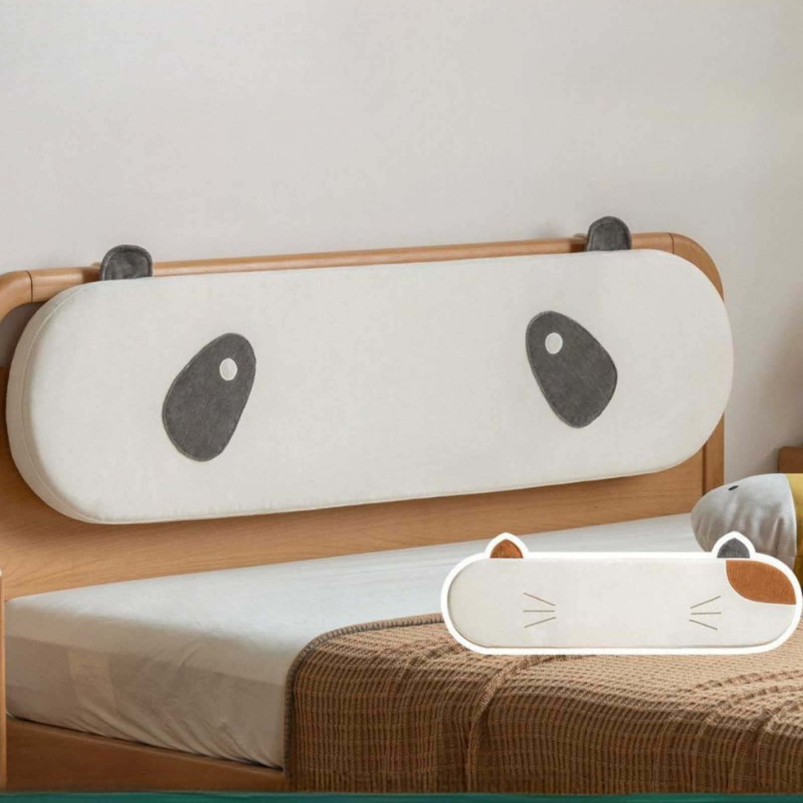 Kids Upholstered Bed with Soft Padded Headboard, Removable Washable Cover