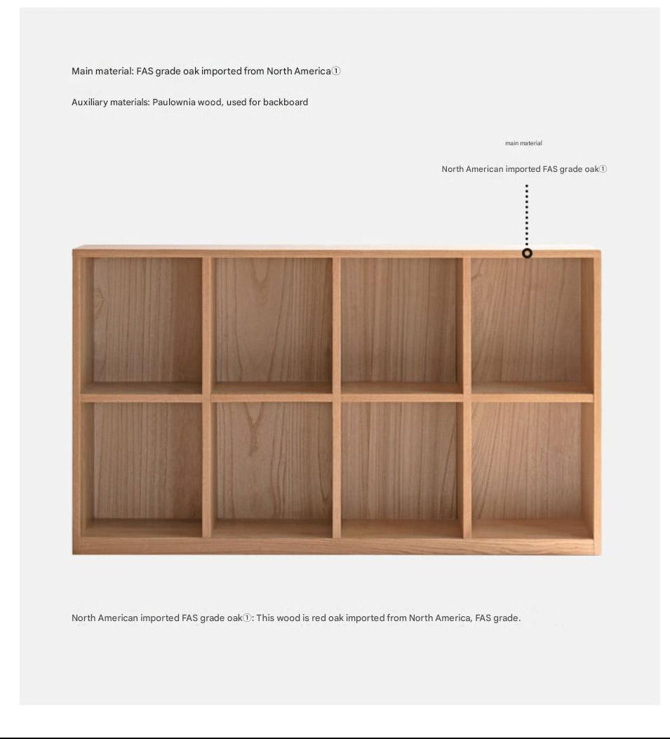 Oak Solid Wood Combination Bookcase.