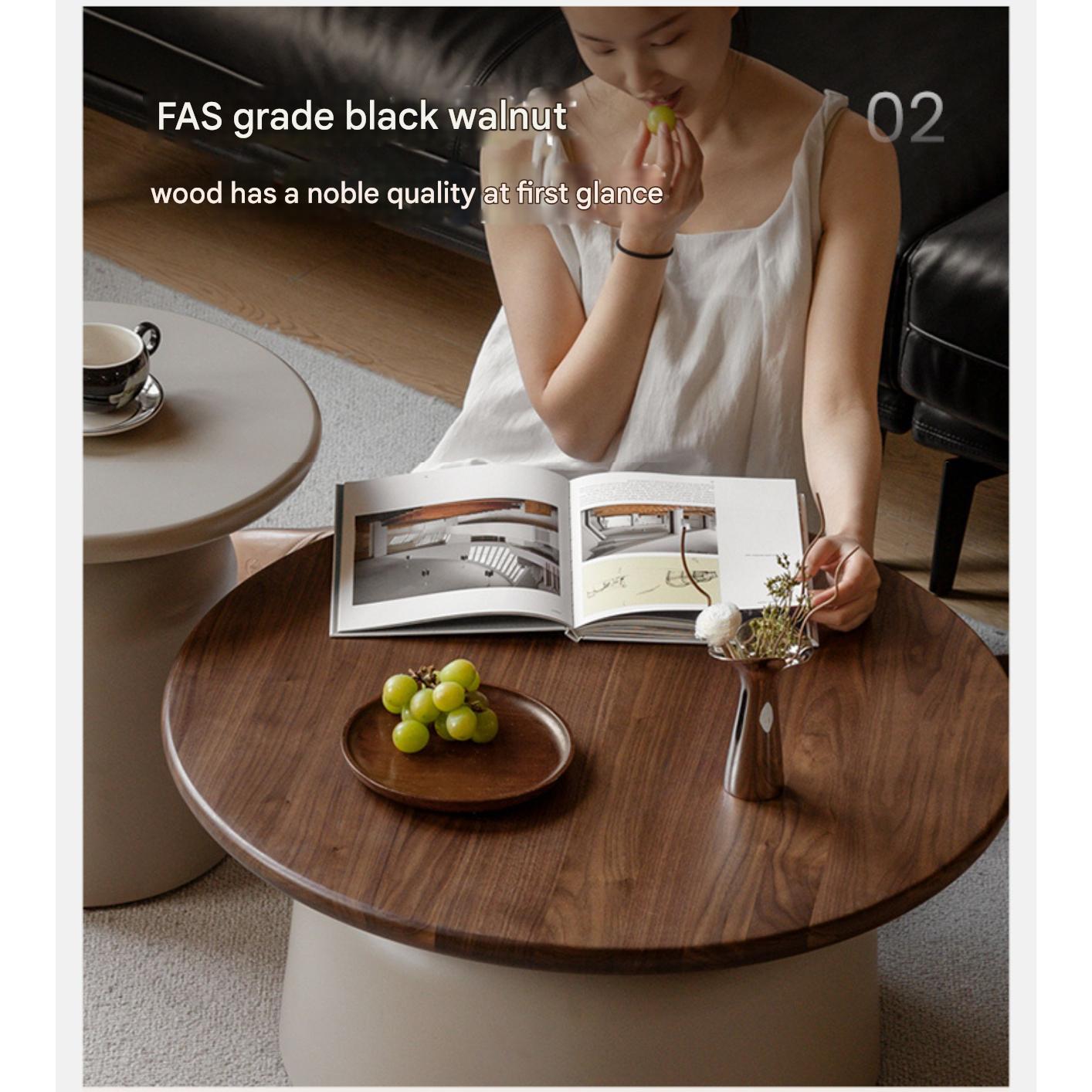 Black Walnut, Poplar Solid Wood Coffee Table.