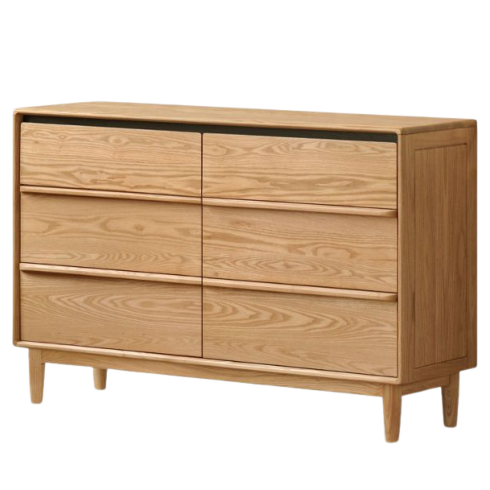 Oak, Ash Solid Wood Modern Storage Drawer Cabinet