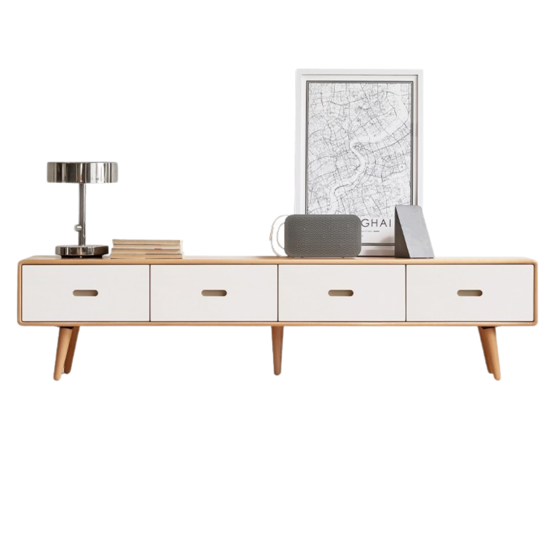 Beech Solid Wood European TV Cabinet