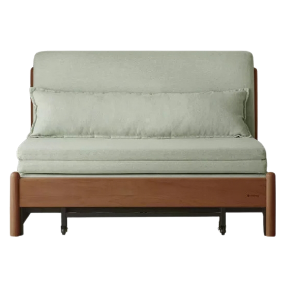 Beech Solid Wood Minimalist Pull-Out Sofa Bed