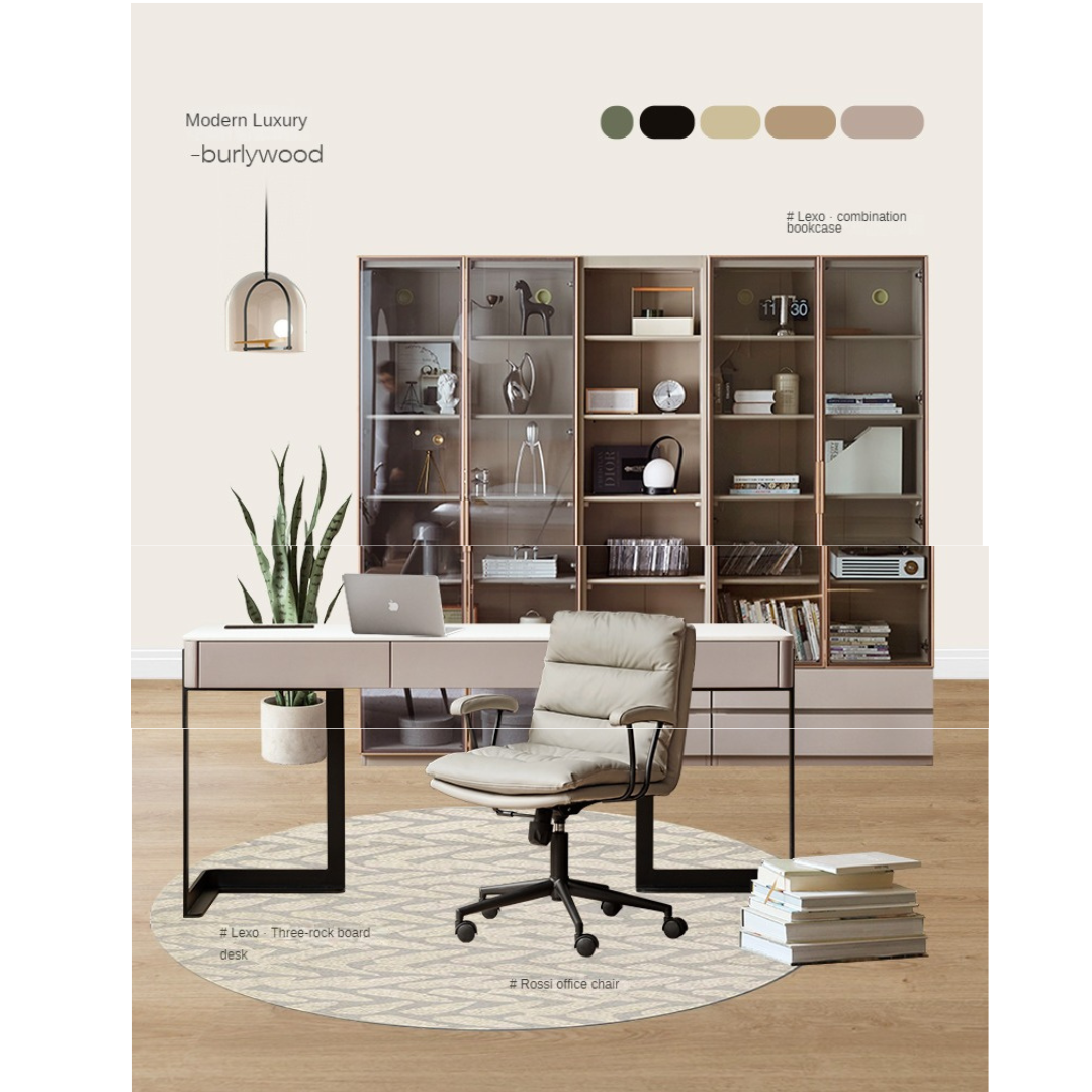 Organic Leather Office Ergonomic Liftable Chair