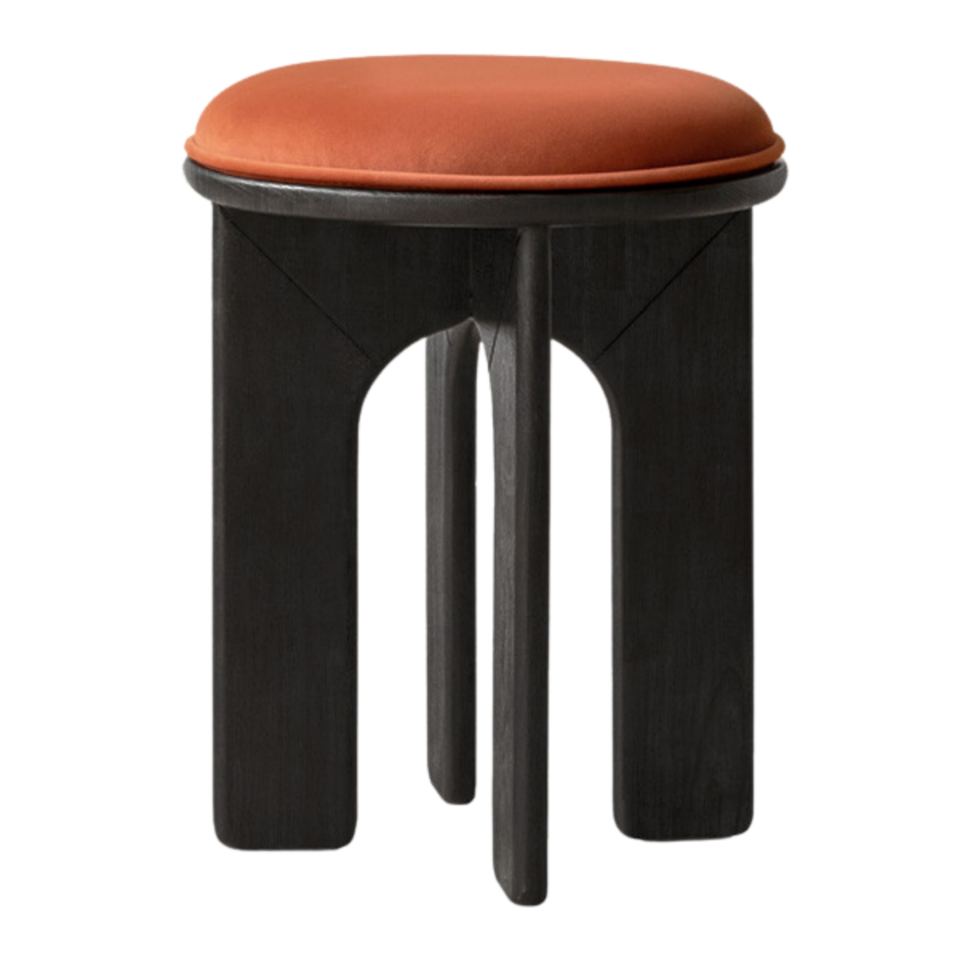 Oak, Beech Solid Wood, Solid RubberWood French Retro Round Stool