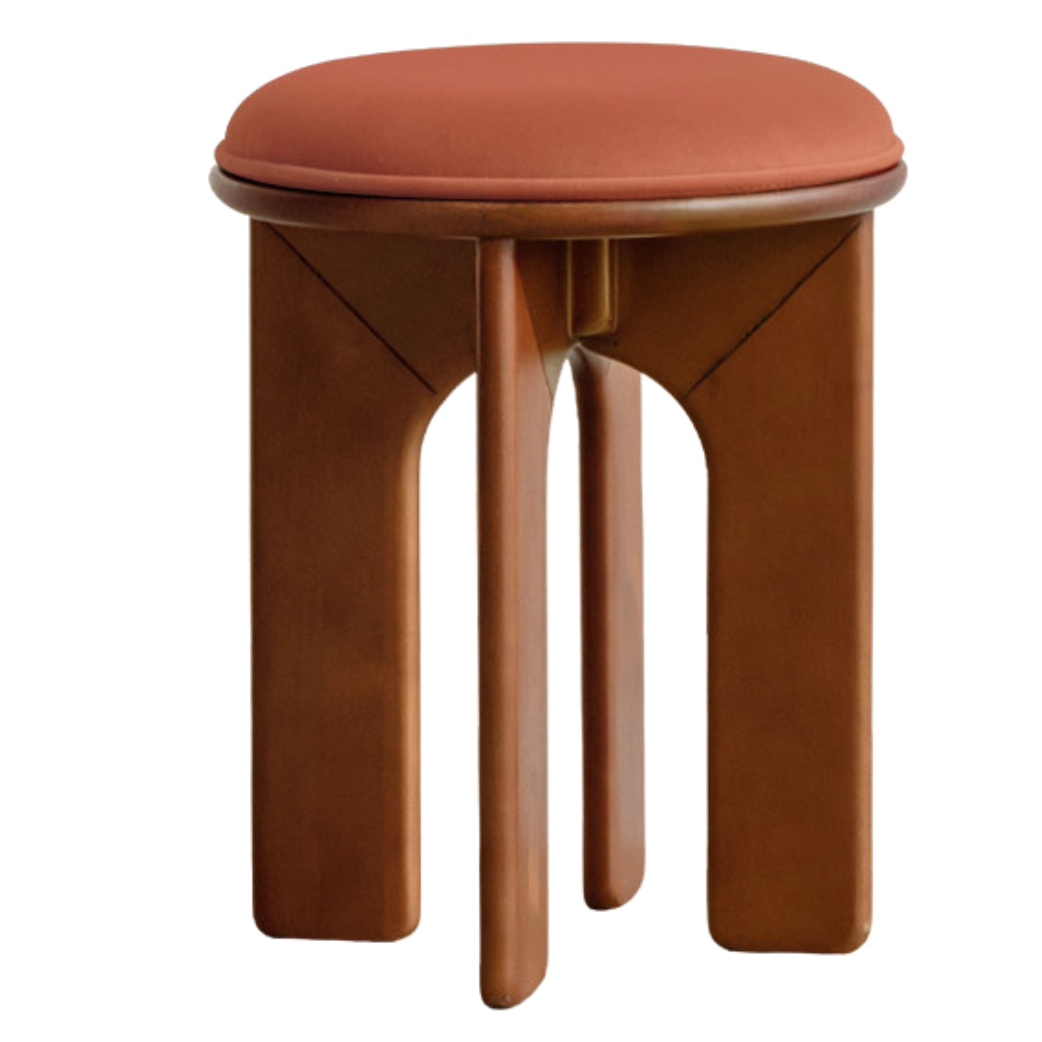 Oak, Beech Solid Wood, Solid RubberWood French Retro Round Stool