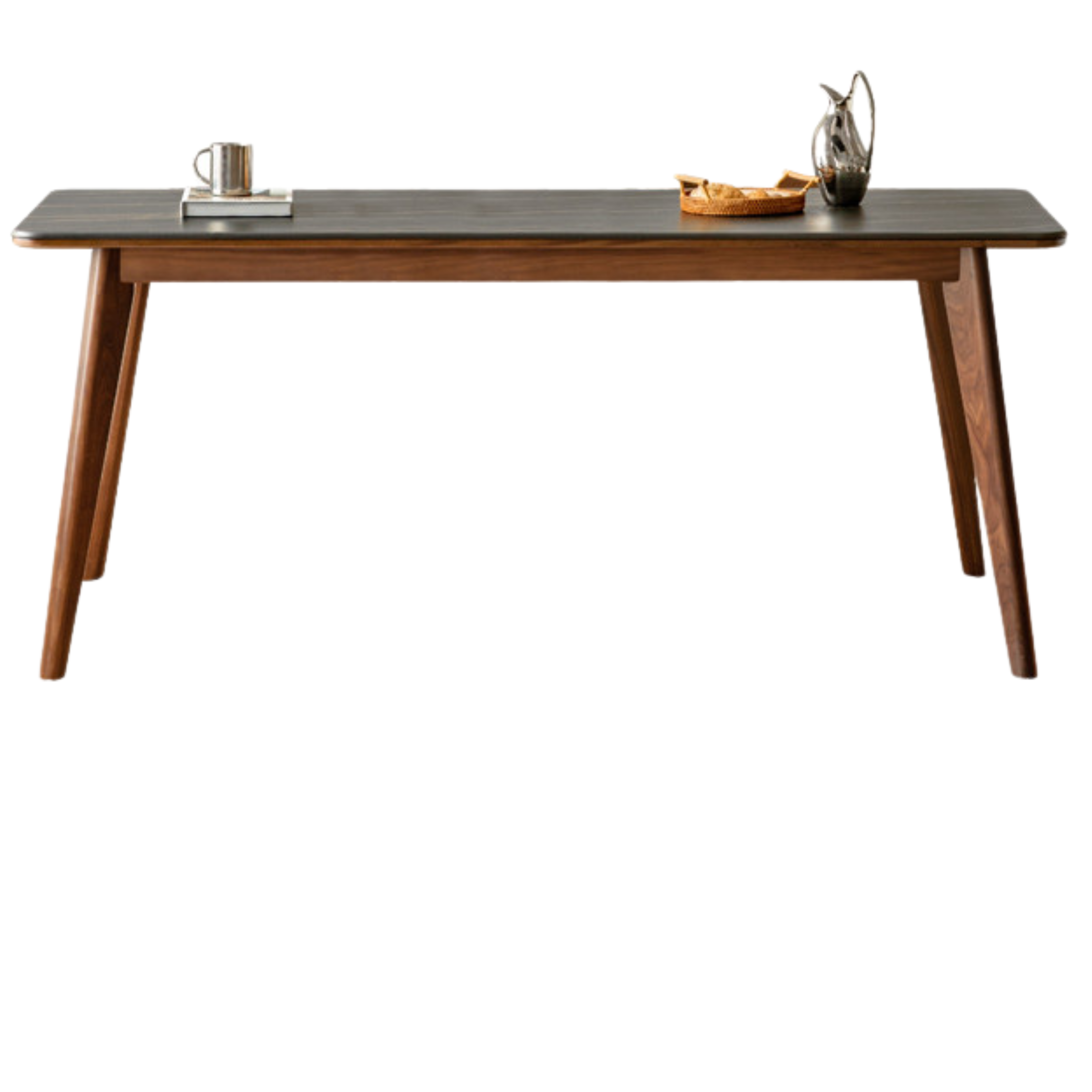 Ash, Black Walnut, Sandalwood Solid Wood Rock Plate Dining Table