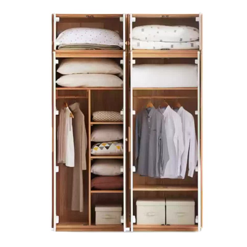 Poplar Solid Wood Modern Nordic Wardrobe