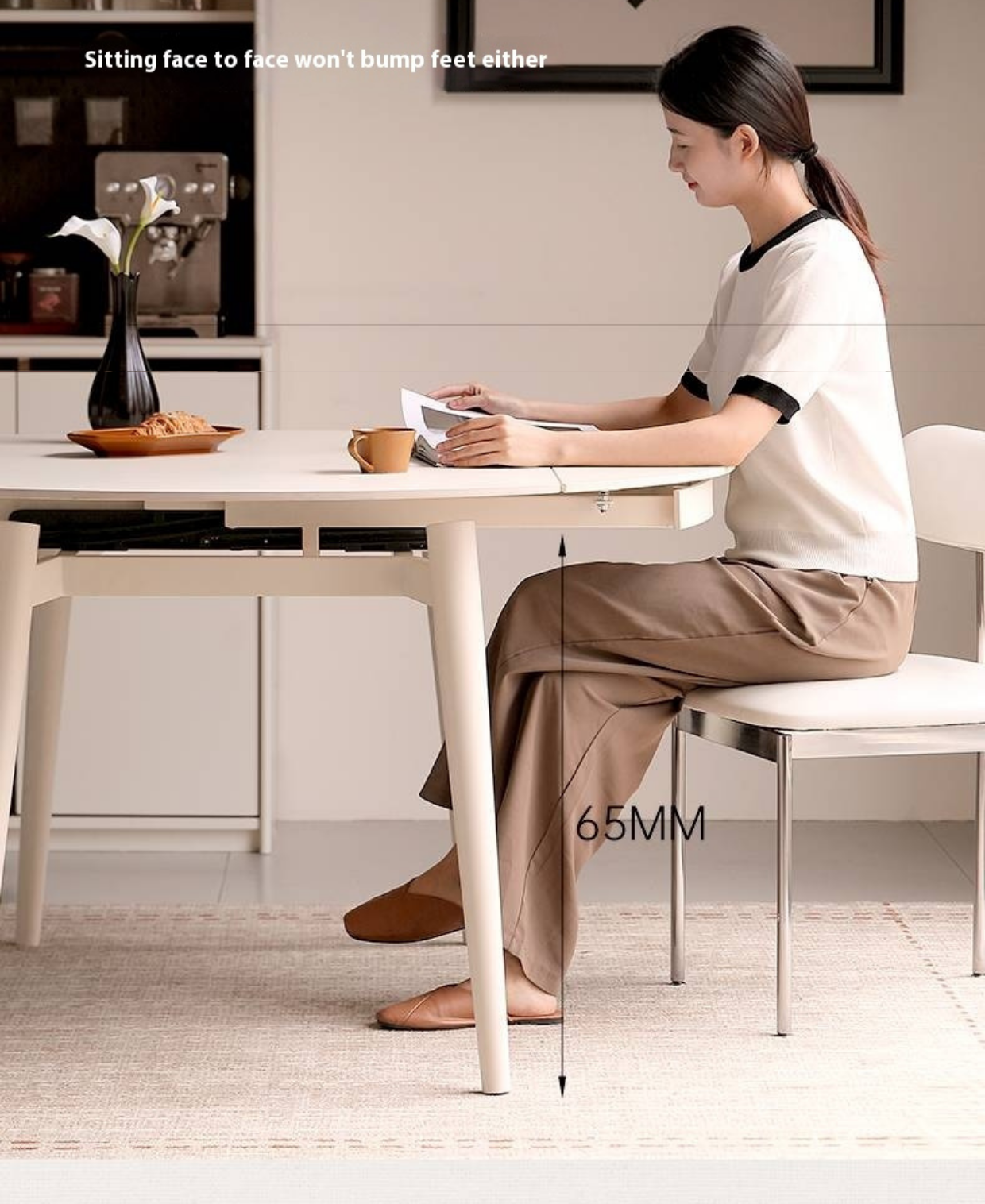 Slate Dining Table Ivory White