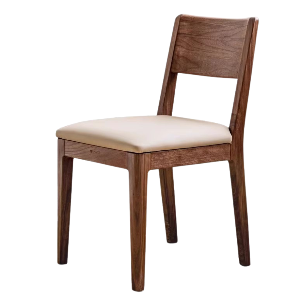 Black Walnut, Ash, Oak, Beech Solid wood, Solid RubberWood - Dining Chair Modern 4 pcs set