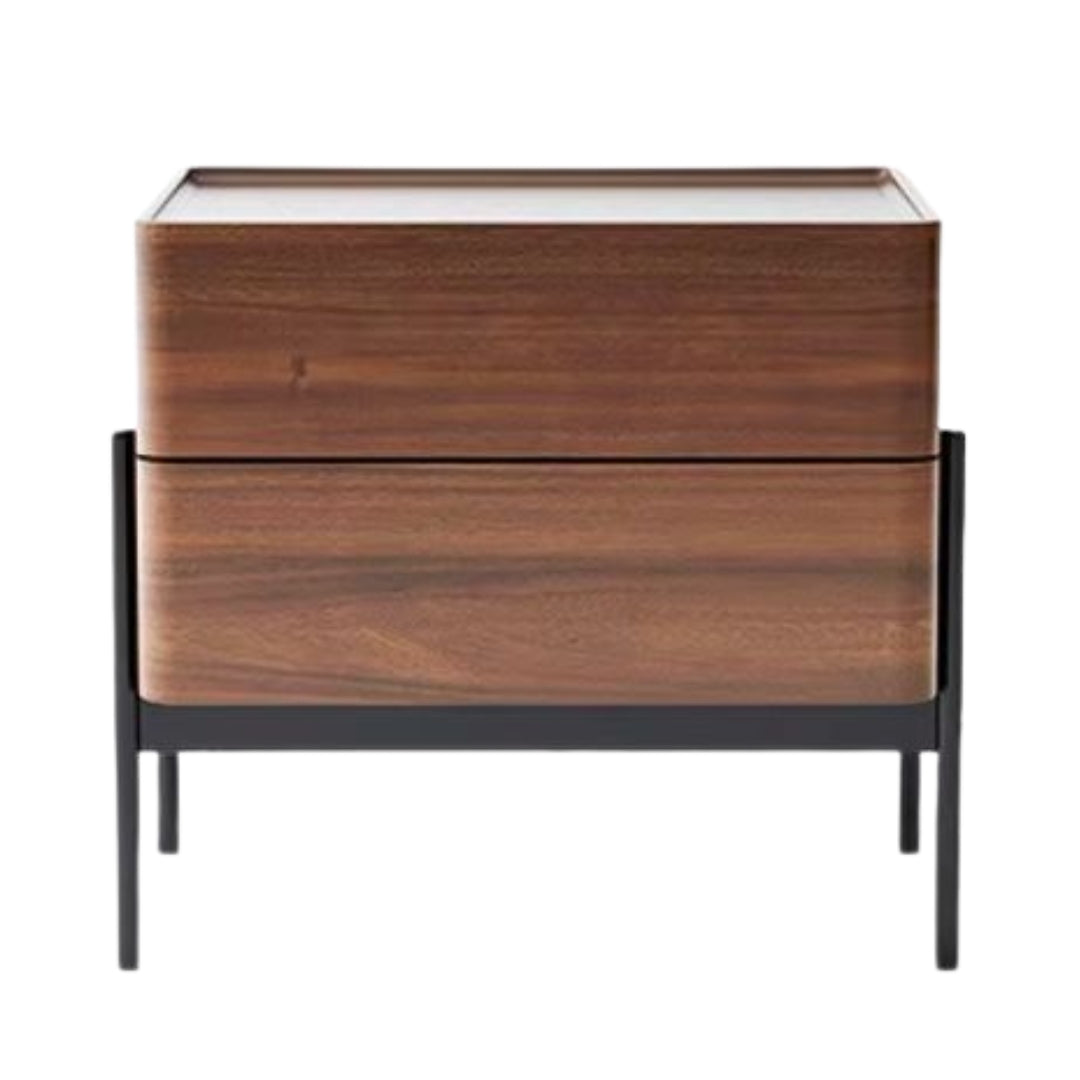 Black Walnut, Oak, South American Walnut Solid Wood Nightstand: