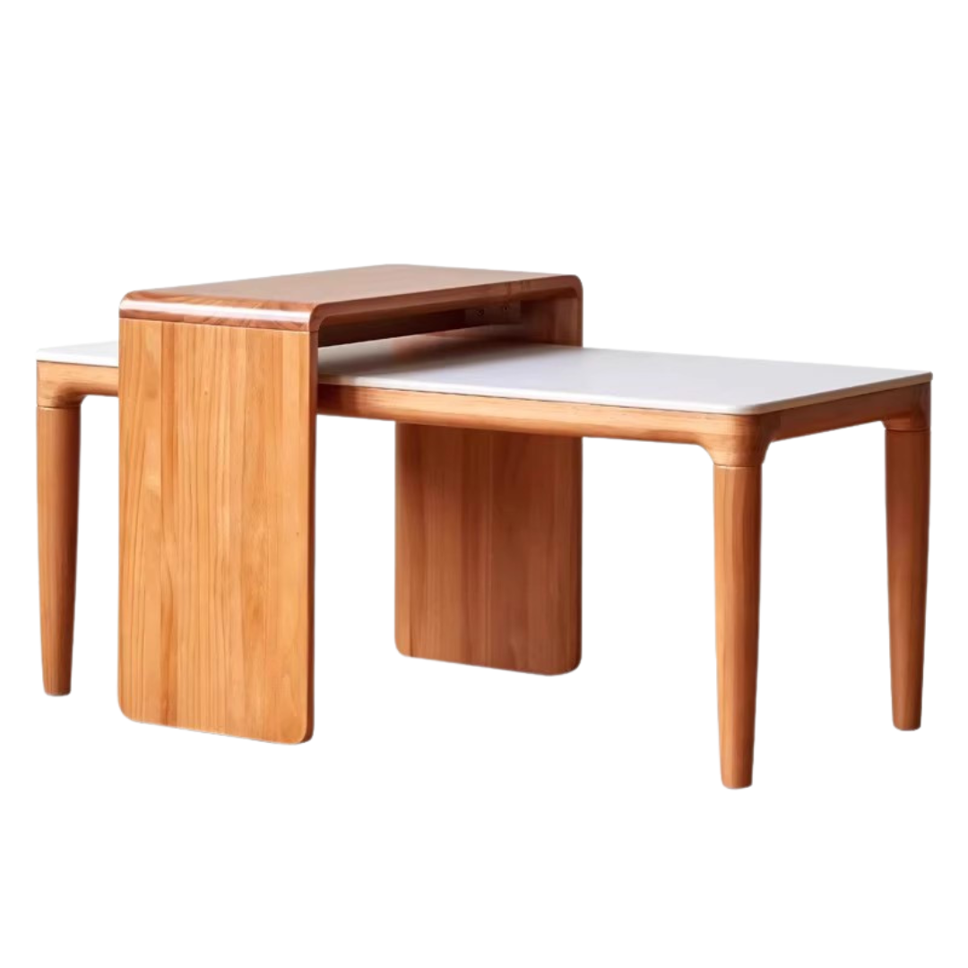 Pine Solid Wood Coffee Table Side Table Nordic Creative Combination