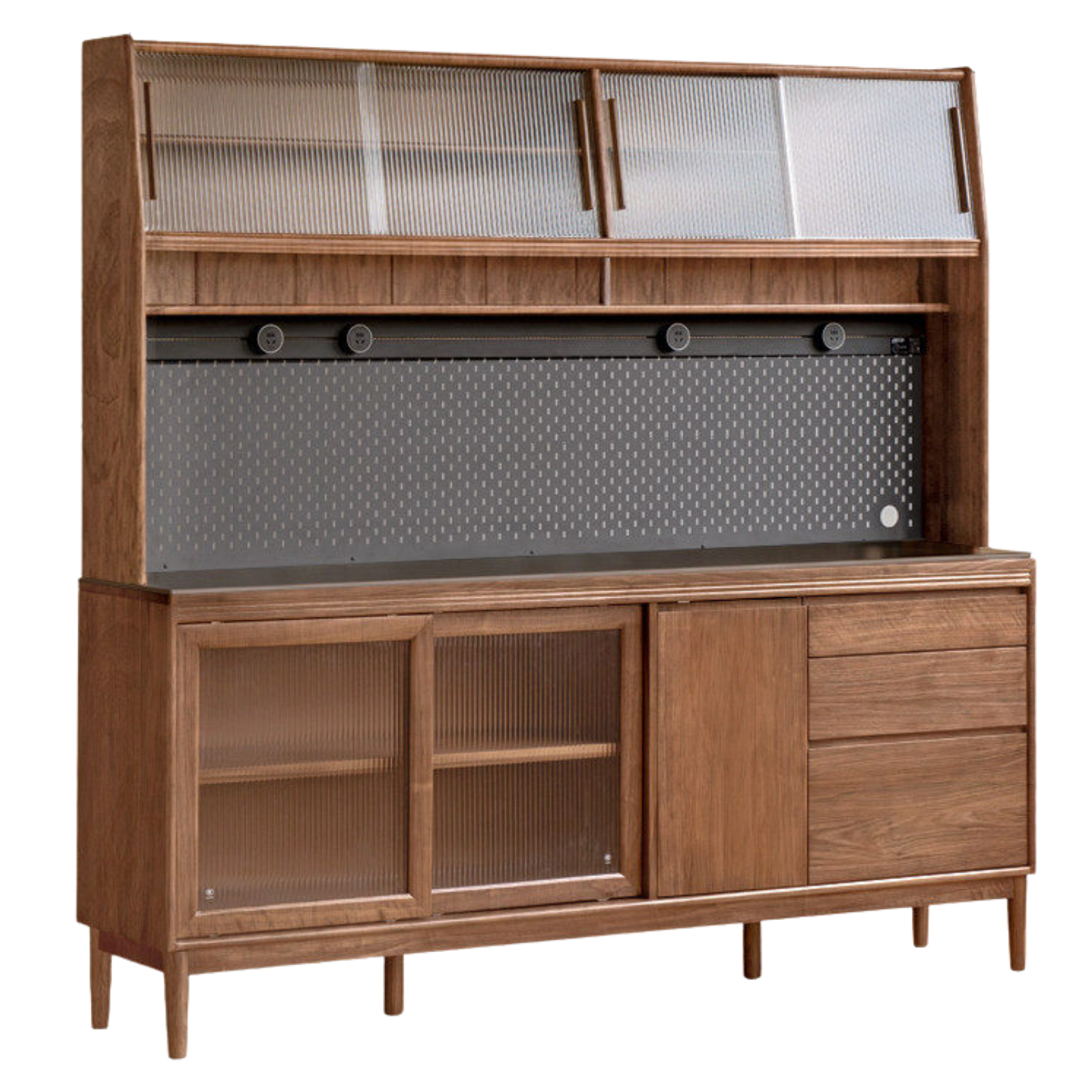 Black Walnut, Oak, Sandalwood, Ash, White Ash Solid Wood Rock Board Sideboard