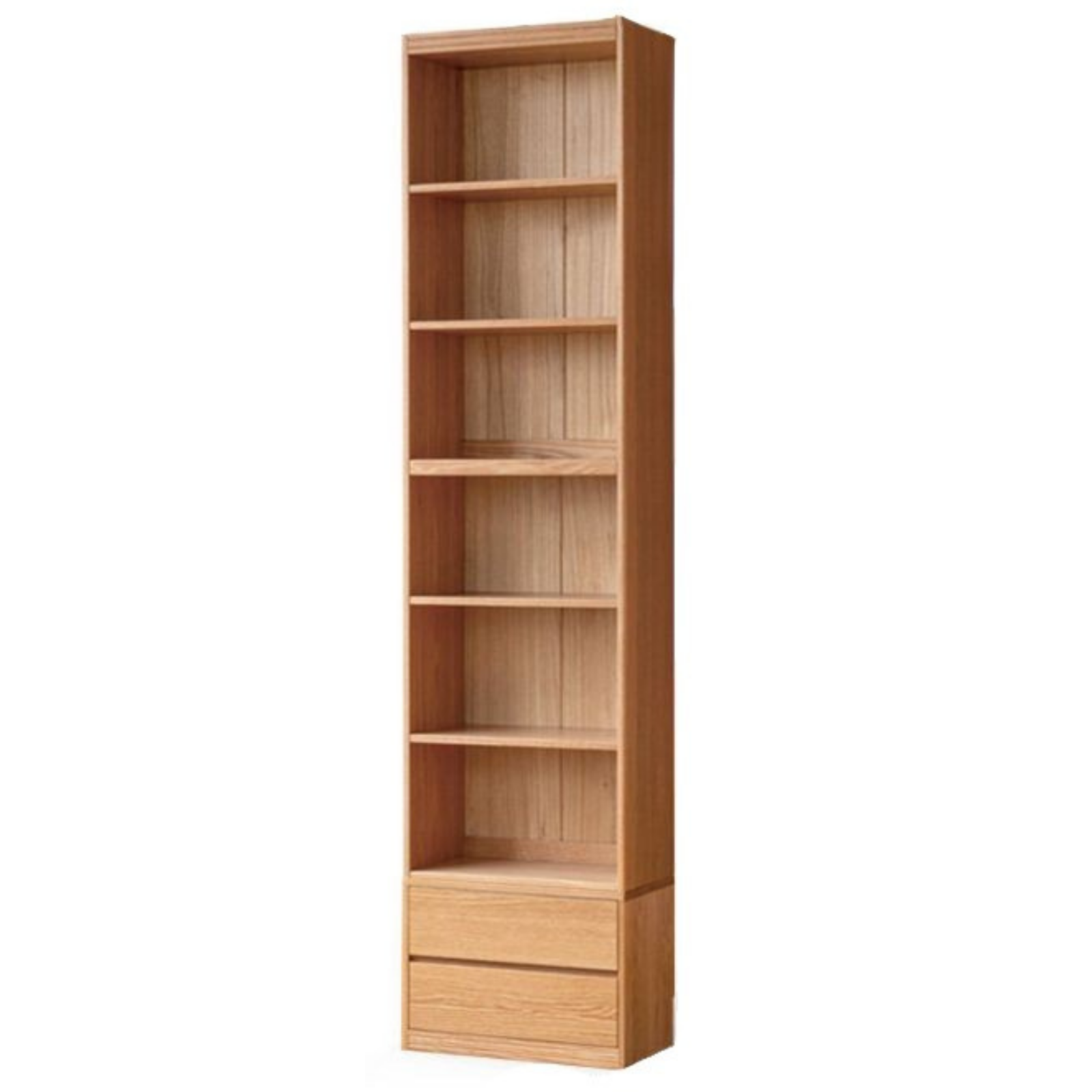 Oak, Ash Solid Wood Wall-Mounted Bookcase with Simple Storage Design