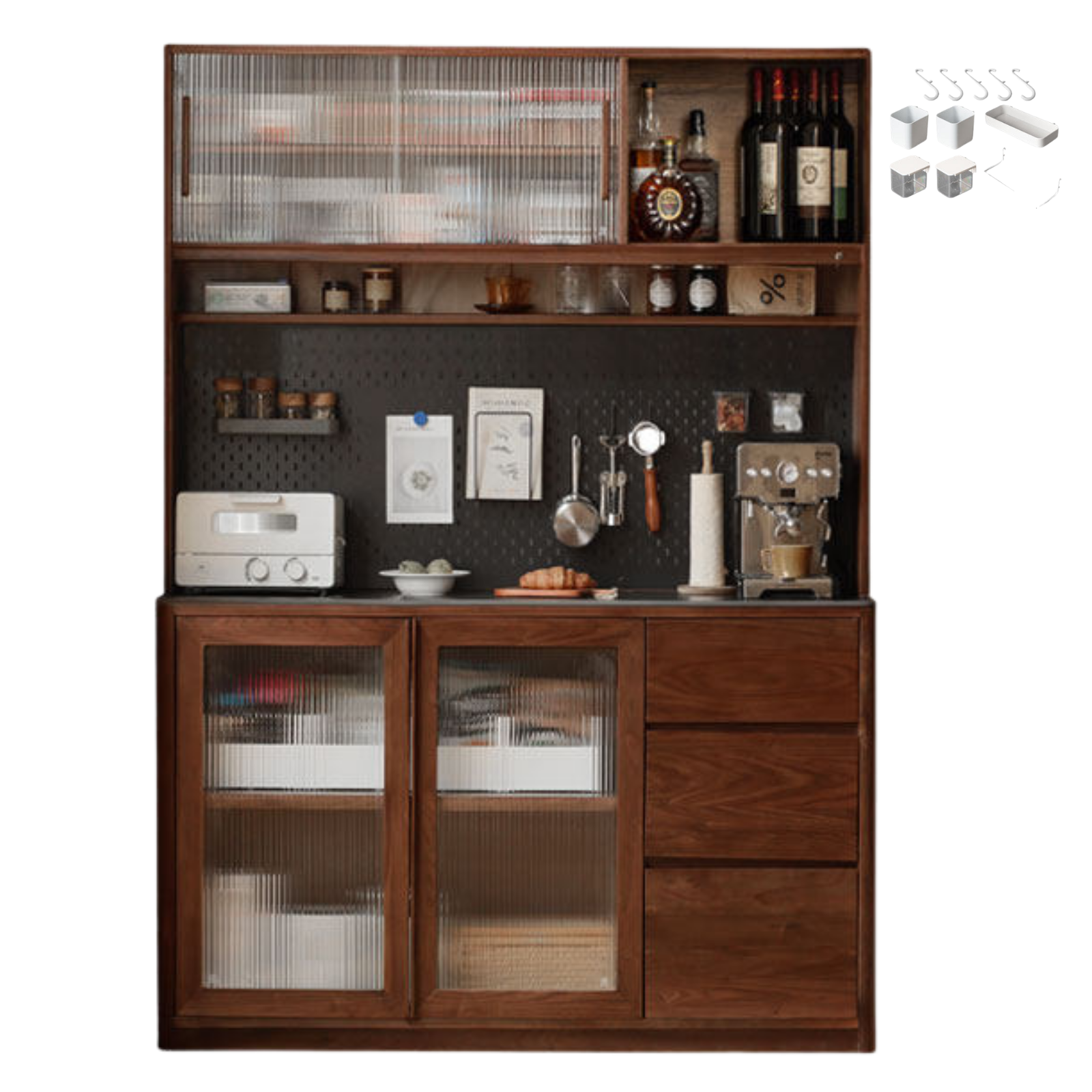 Sandalwood, Ash, White Ash Solid Wood Rock Board Modern Sideboard