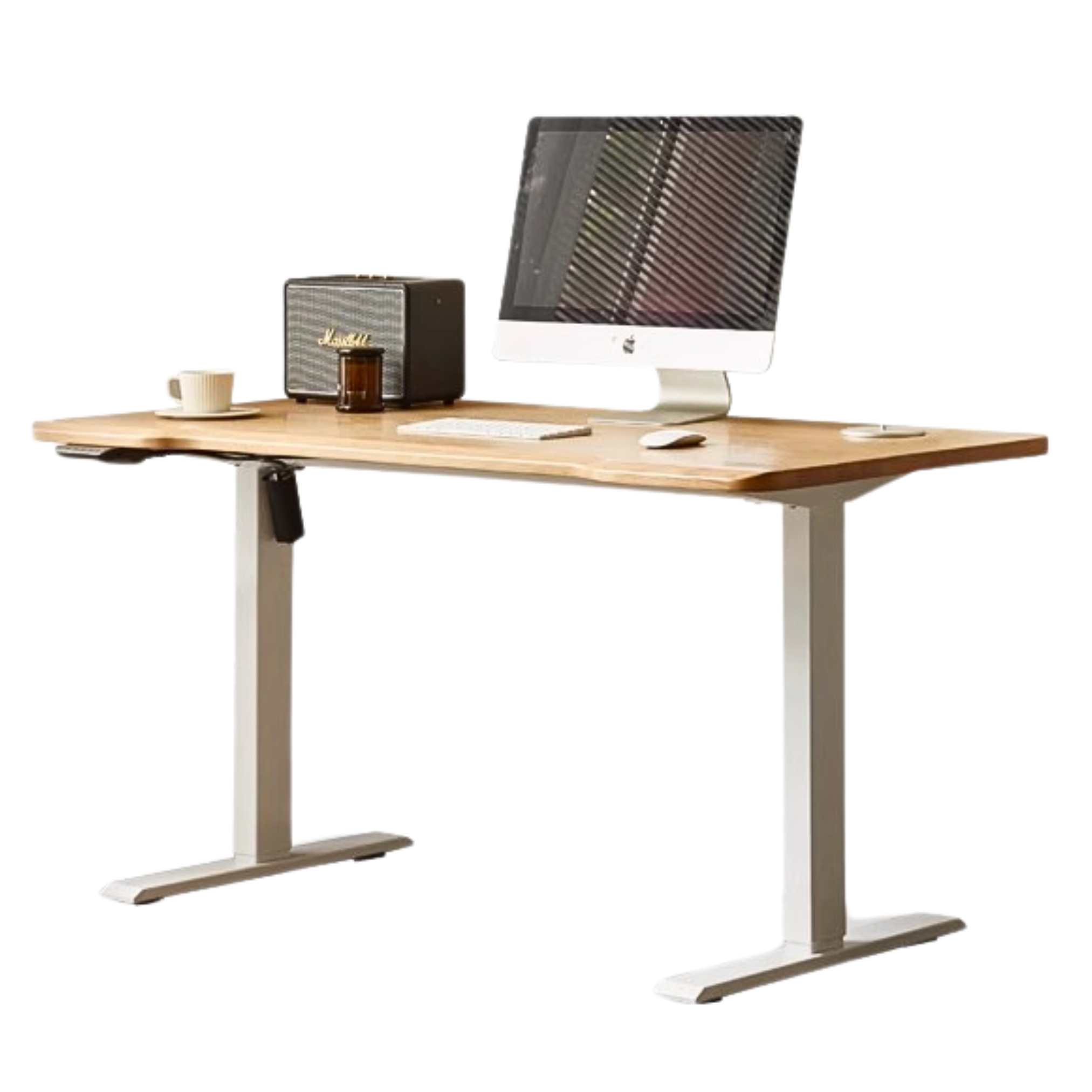 Cherry, Ash, Black Walnut Solid Wood Electric Lift Standing Desk