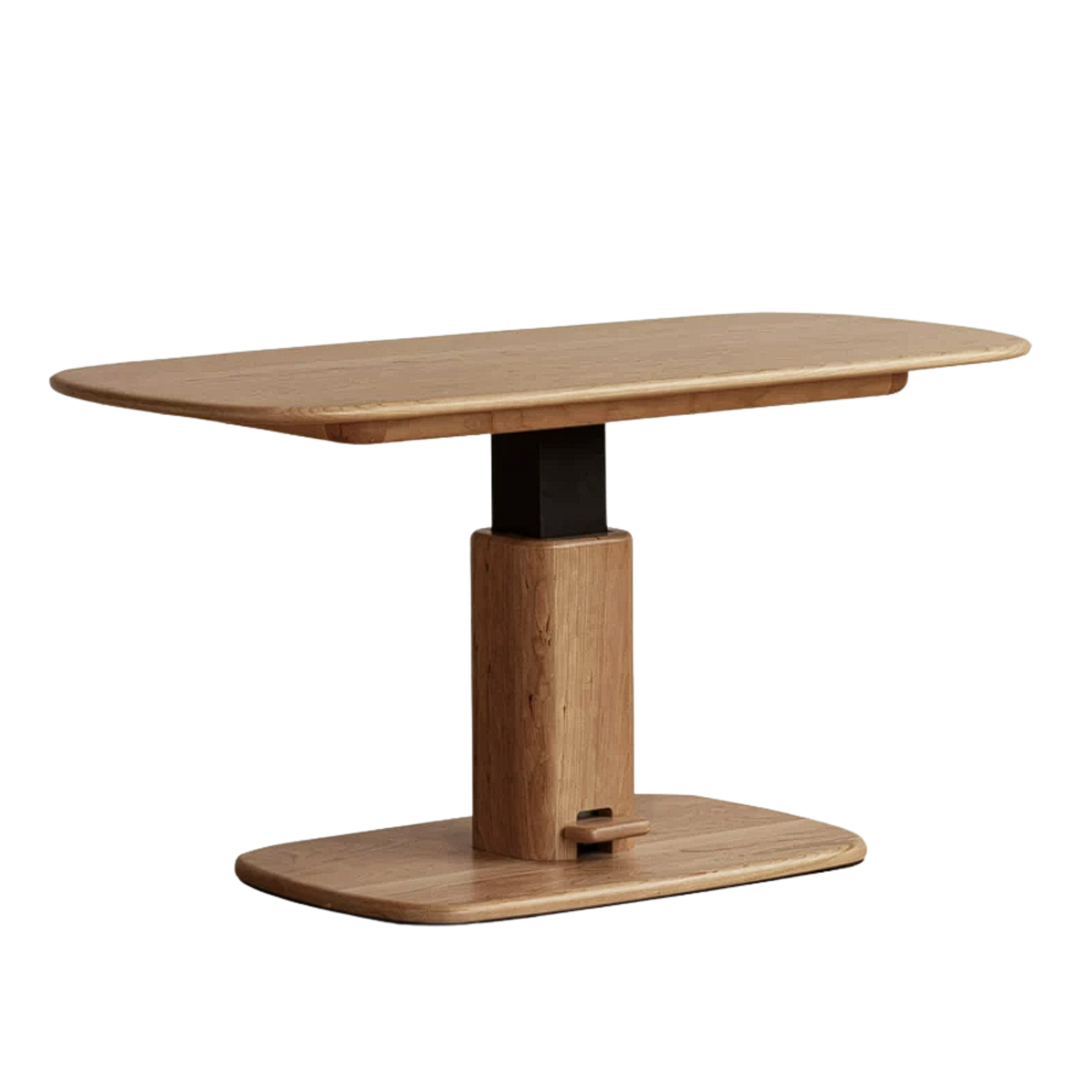 Black Walnut, Oak, Ash, Cherry Wood, Golden Sandalwood Solid Wood Adjustable Height Coffee Table