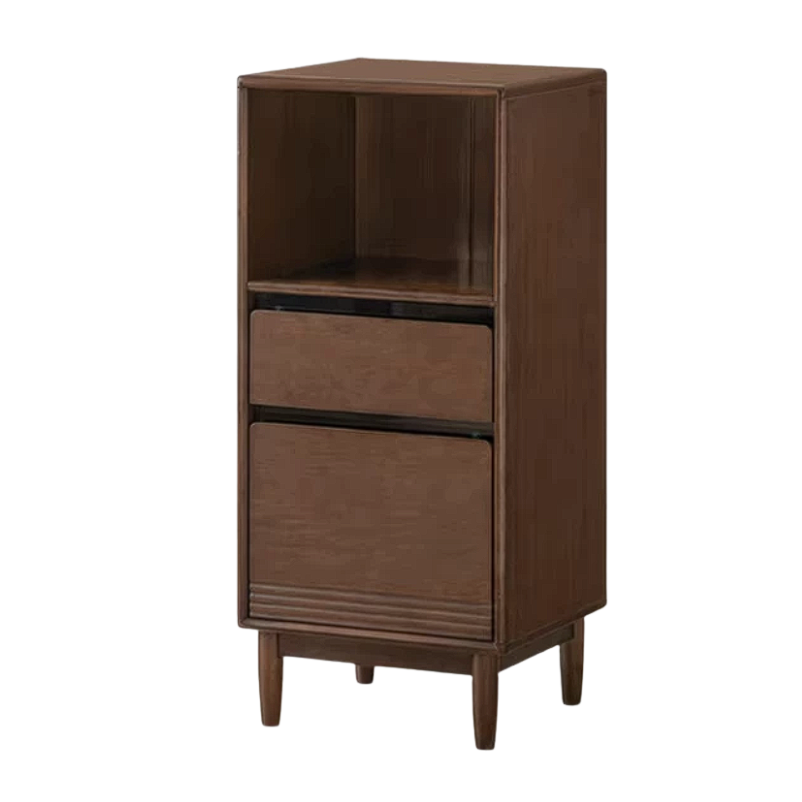 Black Walnut, Golden Rosewood, Oak, Ash, Cherry Solid Wood Side Cabinet with Minimalist TV Stand Storage Design