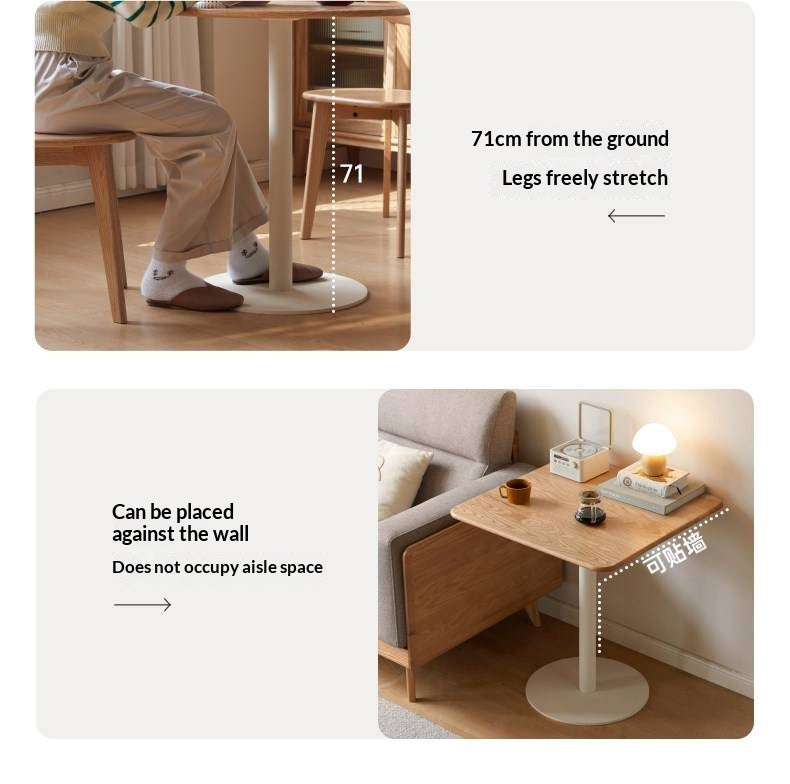 Oak Solid Wood Lifting Side Table