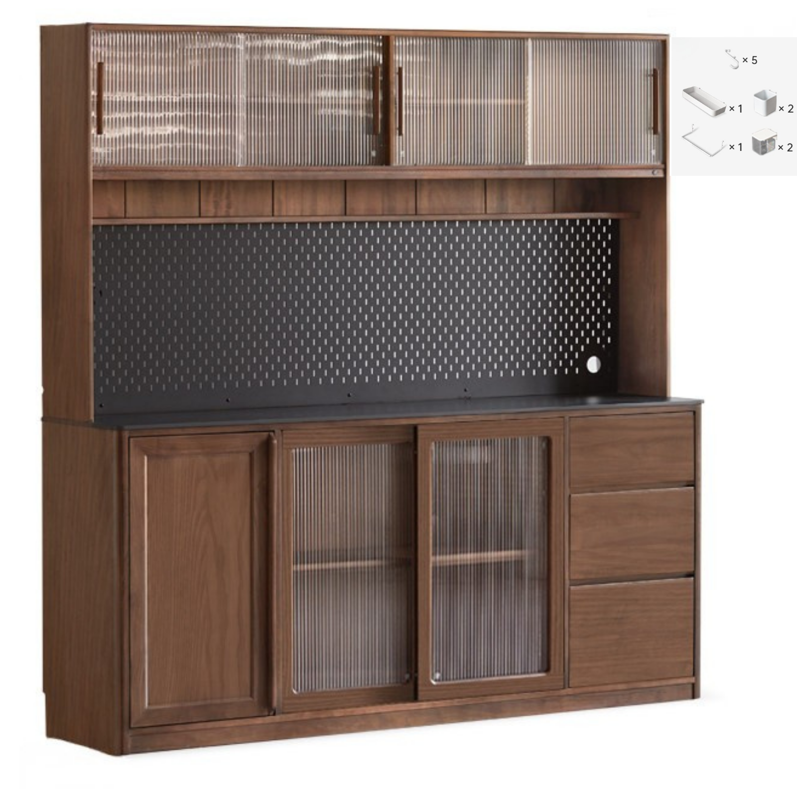 Sandalwood, Ash, White Ash Solid Wood Rock Board Modern Sideboard