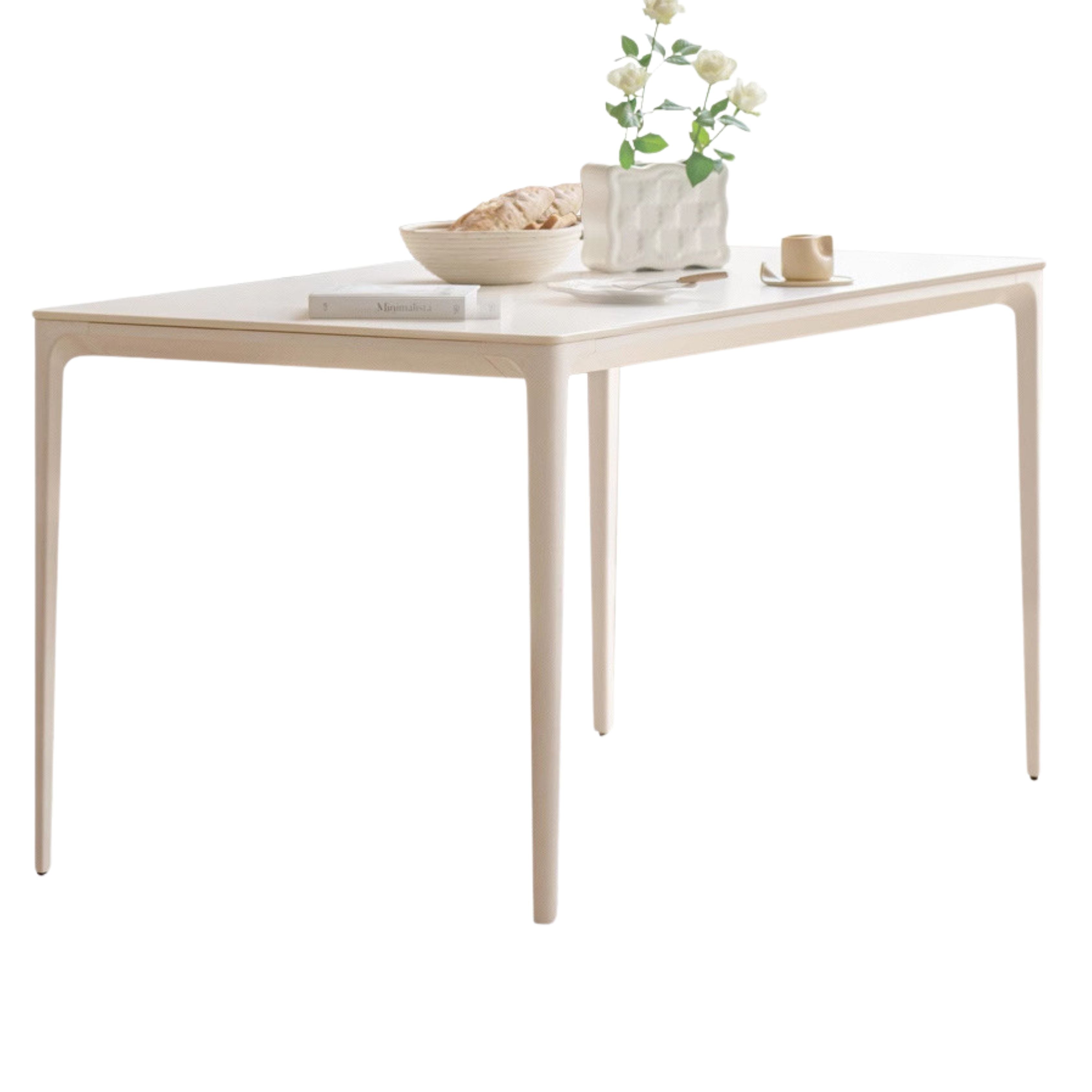 Rock Slab Dining Table Iron-cream