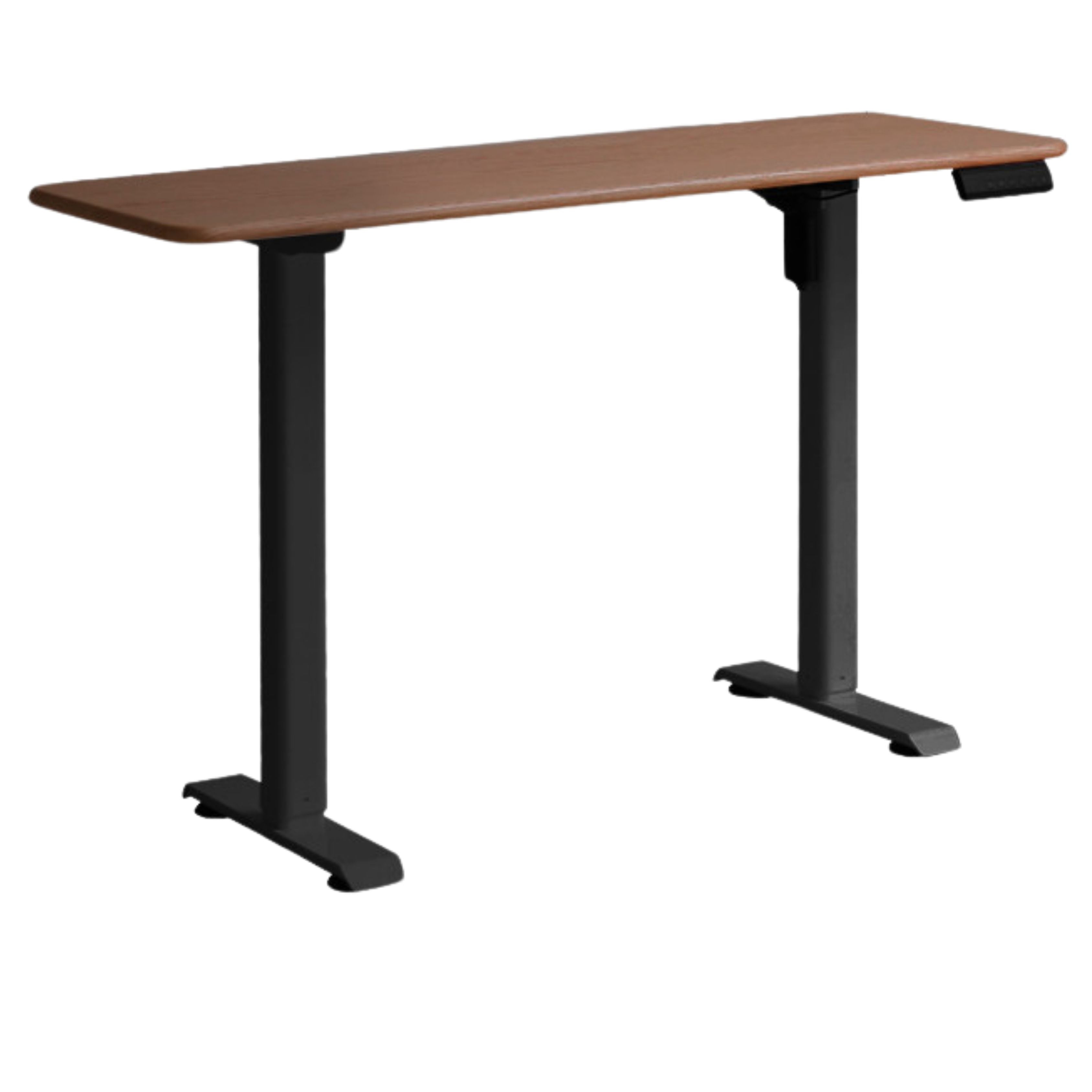 Oak Solid Wood Electric Lift Narrow Long Desk